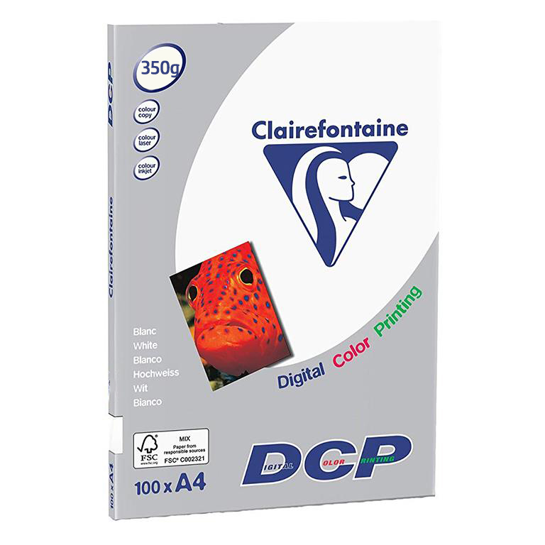 PAPEL BLANCO FOTOCOPIADORA CLAIREFONTAINE DIN A4 350 GRAMOS PAQUETE DE 125 HOJAS