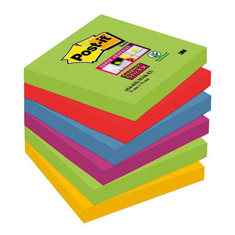 BLOC NOTAS ADHESIVAS QUITA Y PON POST-IT 76MMX76MM OASIS 450 HOJAS