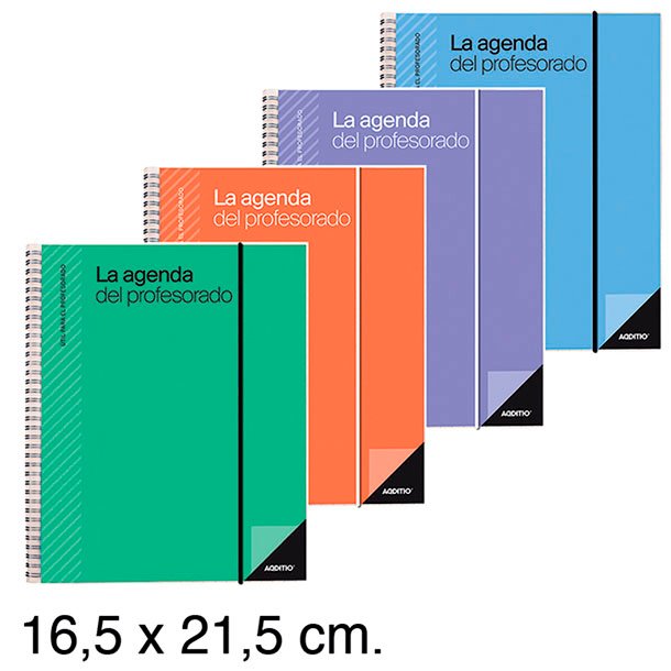 AGENDA PROFESORADO ADDITIO A5 CASTELLANO COLORES SURTIDOS