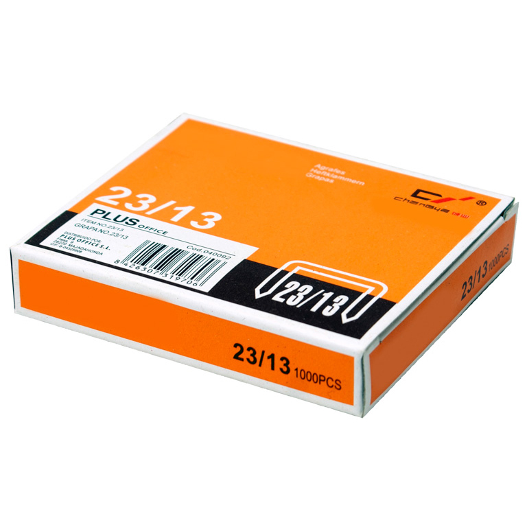 GRAPAS PLUS OFFICE 23/13 GALVANIZADAS 1000 UNIDADES CAJA