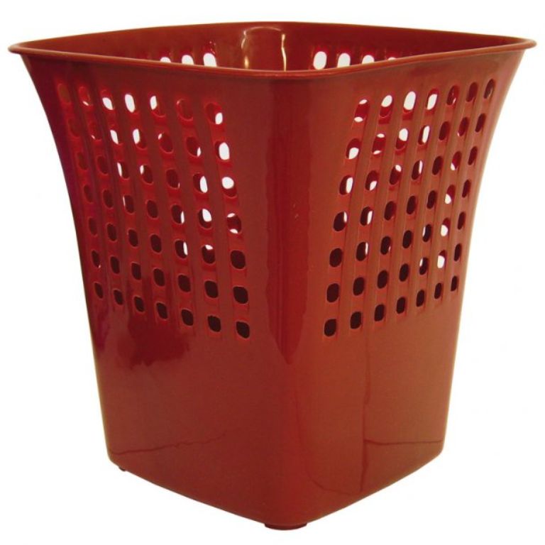 PAPELERA CUADRADA PLUS OFFICE 14L ROJO 