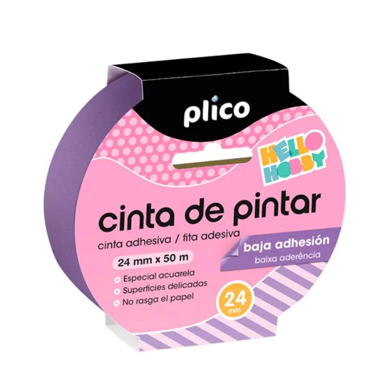 CINTA ADHESIVA DE PINTAR PLICO BAJA ADHESION 24 MM X 50 M 