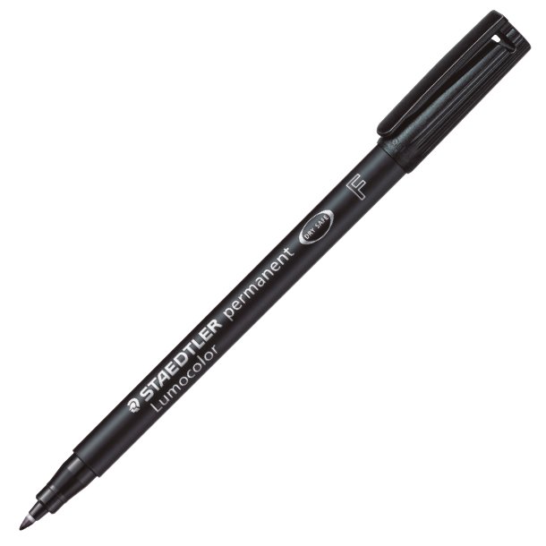 ROTULADOR MARCADOR PERMANENTE STAEDTLER COLOR NEGRO LUMOCOLOR F 0,6 MM MM