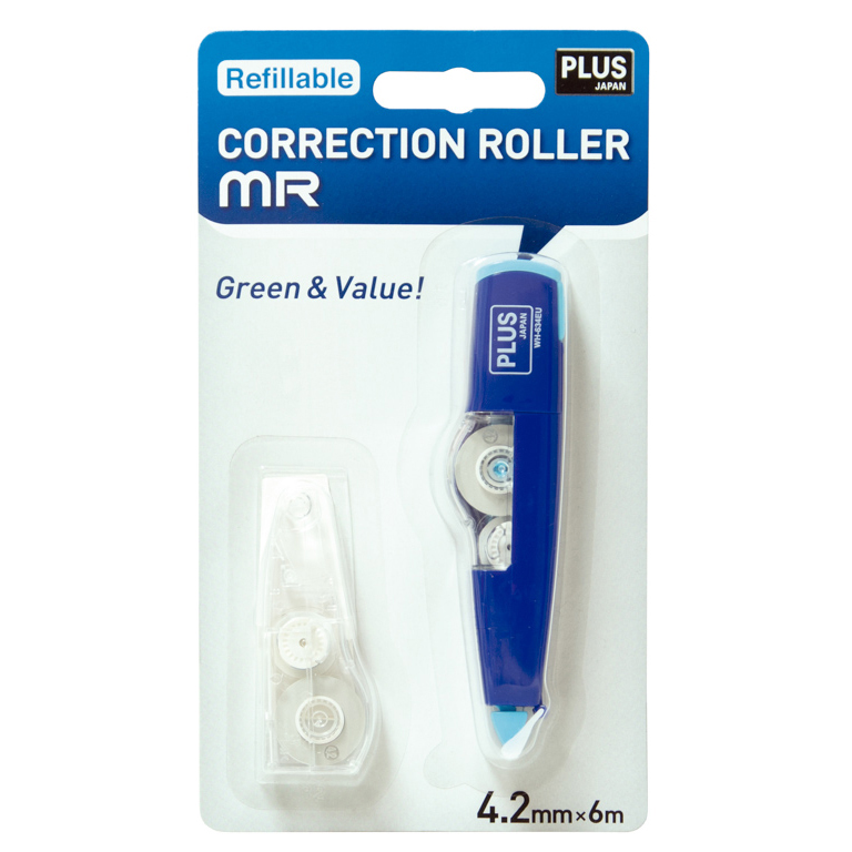 CORRECTOR EN CINTA PLUS MR 4,2MM X 6M + RECAMBIO COLORES SURTIDOS