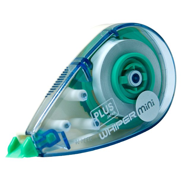 CORRECTOR EN CINTA PLUS WHIPER MINI 4,2MM X 7M VERDE BLISTER 1 UNIDAD.