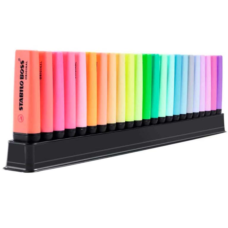 FLUORESCENTE STABILO BOSS 23 UNIDADES MARCADORES SUBRAYADORES