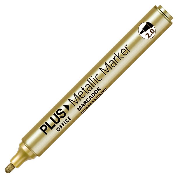 ROTULADOR MARCADOR ESPECIAL PLUS OFFICE METALLIC MARKER 2MM. ORO