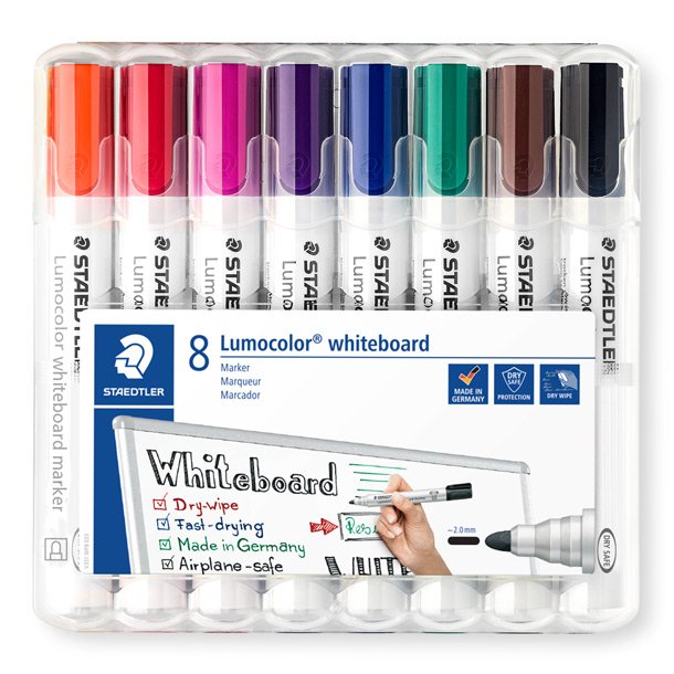 ROTULADOR STAEDTLER LUMOCOLOR WHITEBOARD BLÍSTER 8 UNIDADES