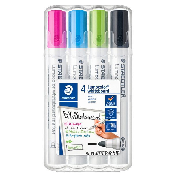 ROTULADOR STAEDTLER LUMOCOLOR WHITEBOARD BLÍSTER 4 UNIDADES