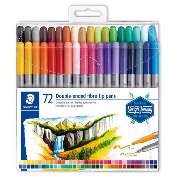 ROTULADOR STAEDTLER DOBLE PUNTA 3200 72 COLORES