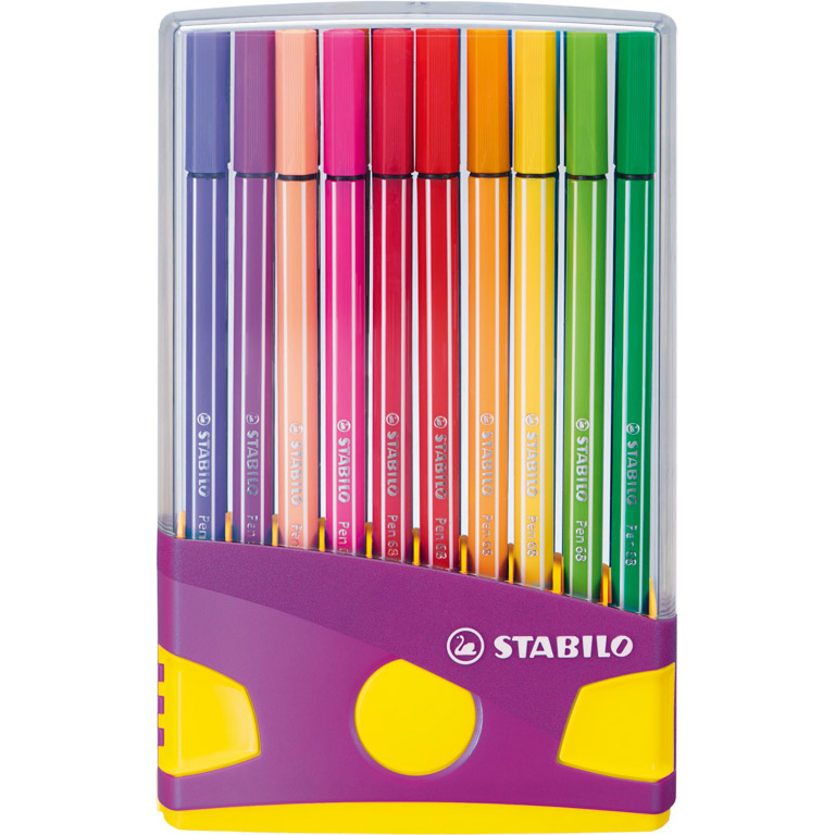 ROTULADOR STABILO PEN 68 PUNTA DE FIBRA COLOR PARADE ESTUCHE 20 COLORES