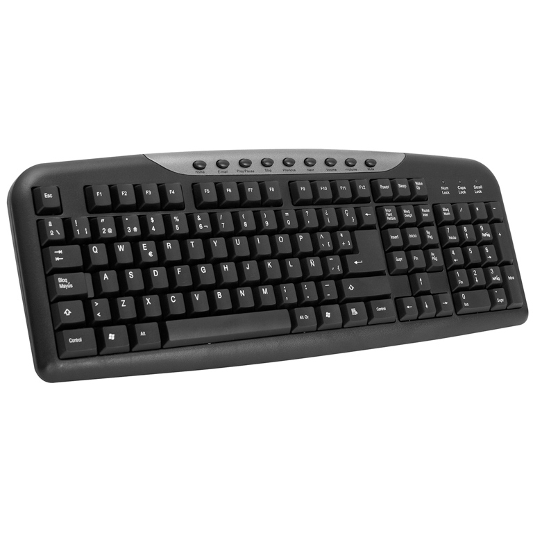 TECLADO PLUS MULTIMEDIA NEGRO 