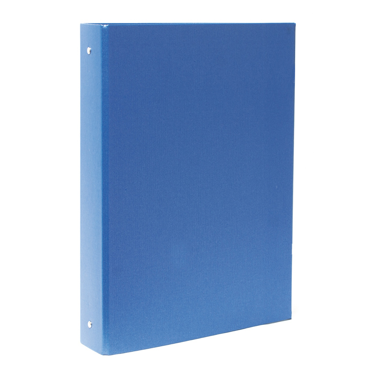 CARPETA 4 ANILLAS 40MM FOLIO PLUS OFFICE CARTON FORRARO COLOR AZUL