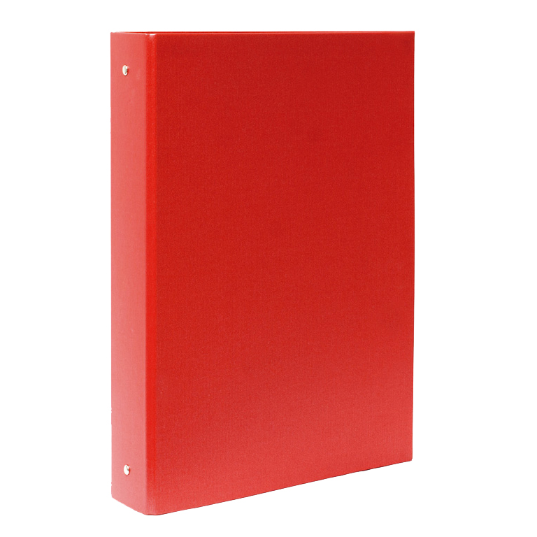 CARPETA 4 ANILLAS 40MM FOLIO PLUS OFFICE CARTON FORRARO COLOR ROJO