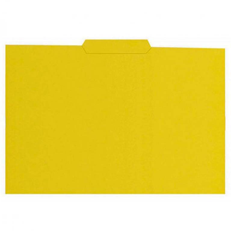 SUBCARPETA CARTULINA GIO FOLIO 315X215 MM 250 GRAMOS COLOR AMARILLO PESTAÑA CENTRAL