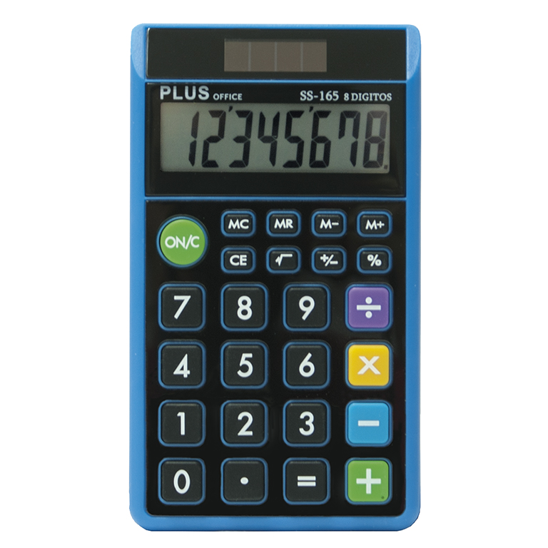 CALCULADORA PLUS OFFICE SS-165 NEGRO AZUL