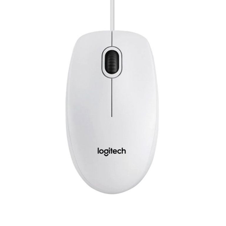 RATÓN ÓPTICO LOGITECH CON CABLE B100 BLANCO
