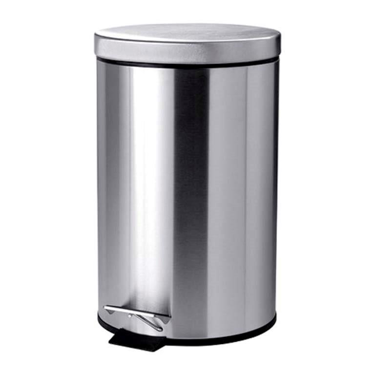 PAPELERA PEDAL Y TAPA INOX. 20LITROS