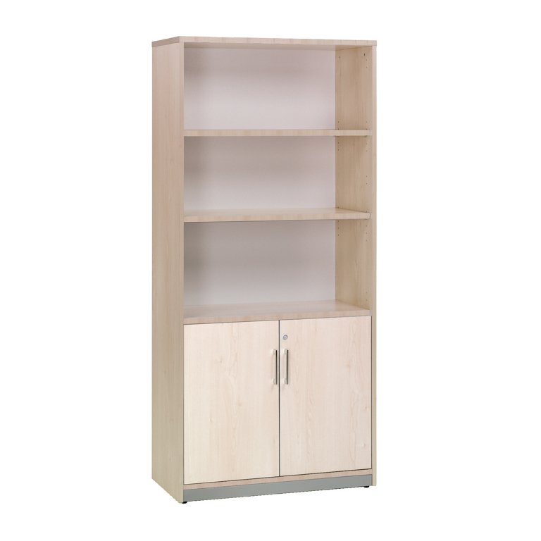 ARMARIO ALTO CON PUERTAS BAJAS ROCADA DE MELAMINA 1950X450X900 MM HAYA/HAYA 