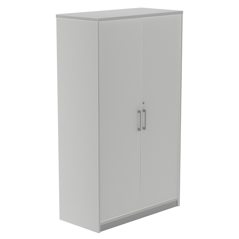 ARMARIO MEDIO CON PUERTAS ROCADA DE MELAMINA 1560X450X900 MM ALUMINIO/GRIS 