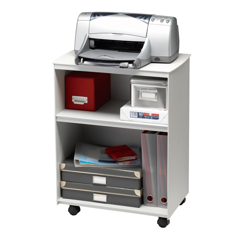 MESA AUXILIAR PAPERFLOW SMARTOFFICE 2 COMPARTIMENTOS 54,4X86,4X33CM COLOR GRIS 