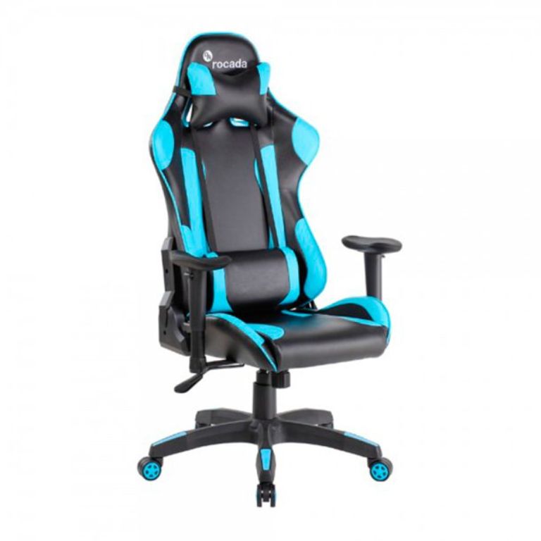 SILLA GAMING ROCADA PROFESIONAL COLOR NEGRO / AZUL 