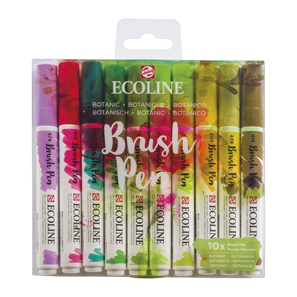 ROTULADOR BRUSHPENSET  BOTANICO 10 COLORES PUNTA PINCEL ACUARELABLE