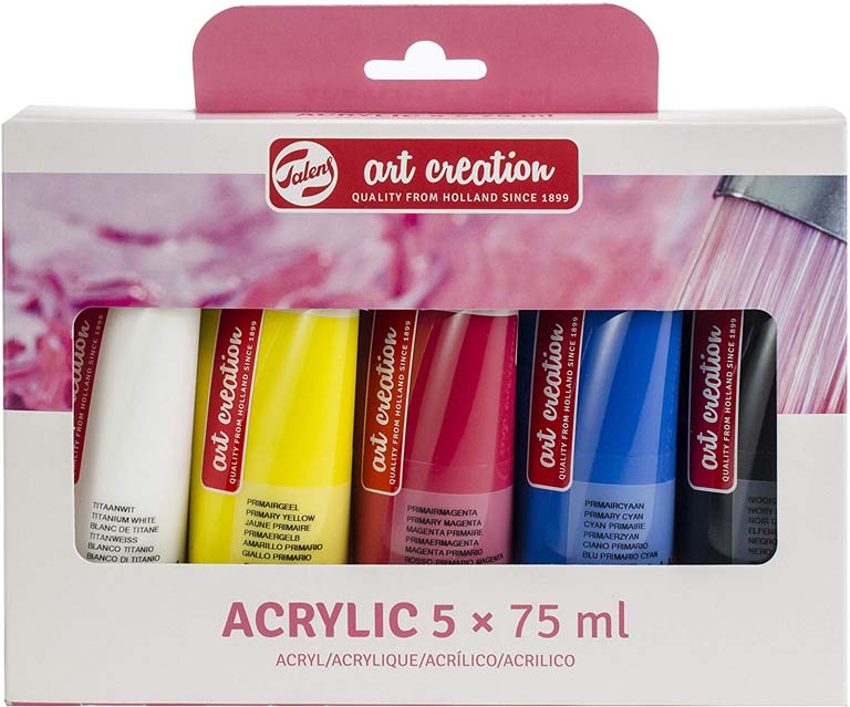 PINTURA ACRÍLICA OLEO TALENS TUBOS 75 ML 5 COLORES