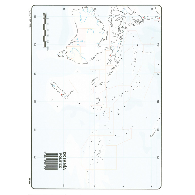 Mapas Mudos Oceania Político