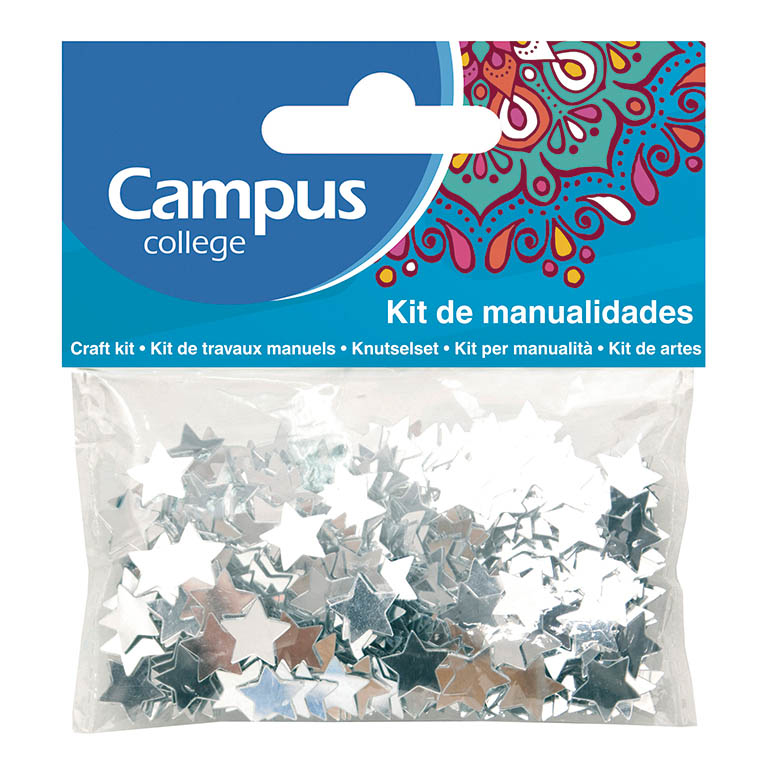 SET MANUALIDADES CAMPUS COLLEGE ESTRELLAS PLATA 11 MM