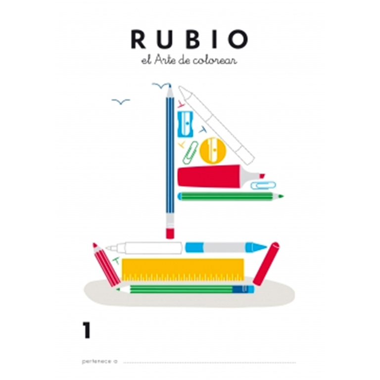 CUADERNO RUBIO COLOREAR 1 / 5 UNIDADES 