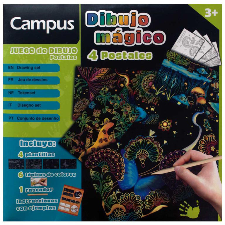 LÁMINAS DIBUJO MÁGICO CAMPUS POSTALES