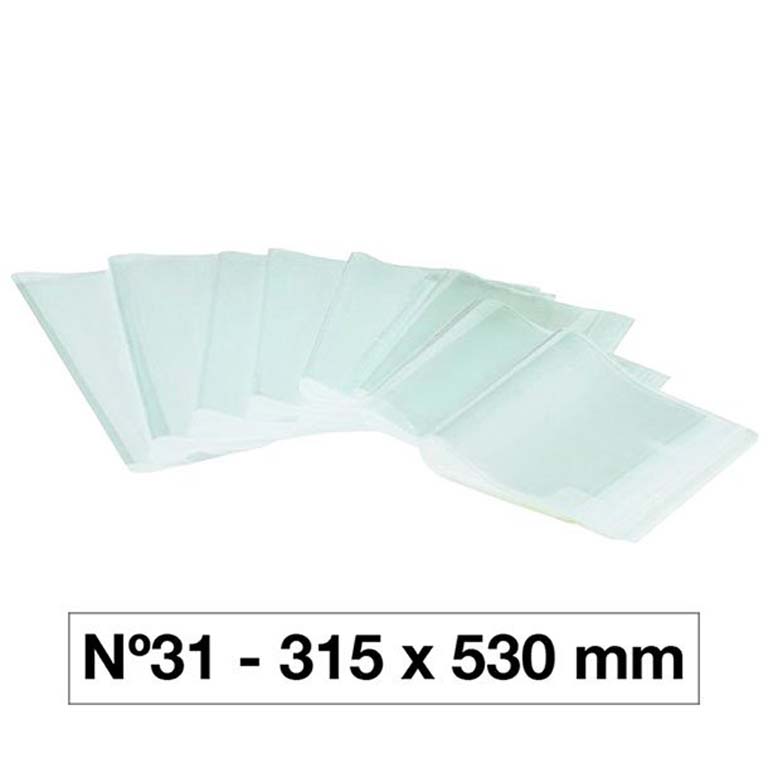 FORRO PARA LIBROS CAMPUS UNIVERSITY 130 MICRAS PVC 315X530 MM. Nº31 TRANSPARENTE 5 UNIDADES