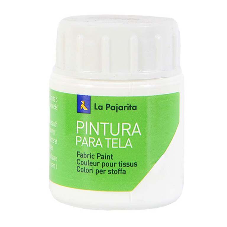 PINTURA TELA LA PAJARITA BOTE 25ML COLOR BLANCO