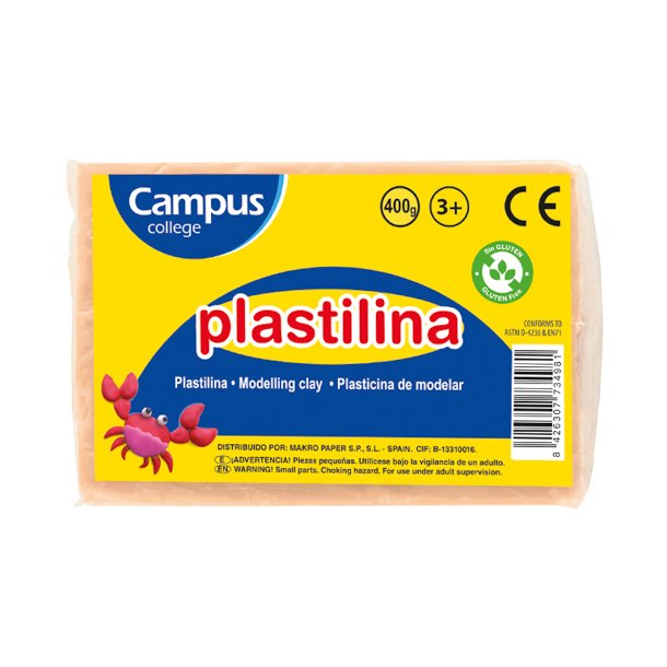 PLASTILINA CAMPUS COLLEGE 400G. CARNE 