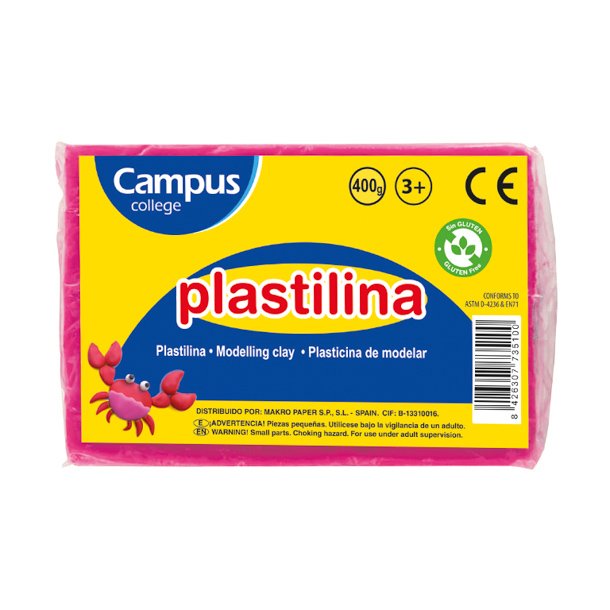 PLASTILINA CAMPUS COLLEGE 400G. ROSA 