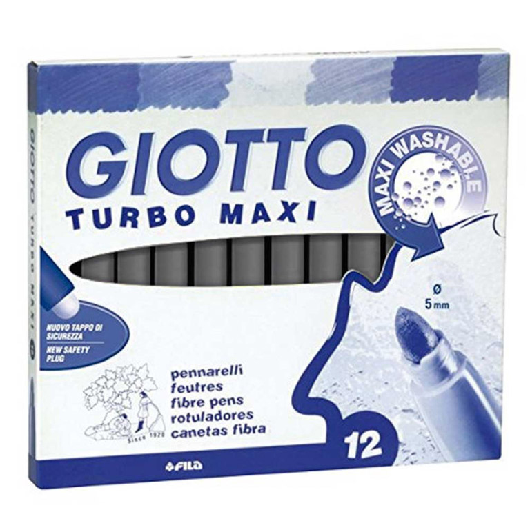 ROTULADOR GIOTTO TURBO MAXI 12 UNIDADES GRIS