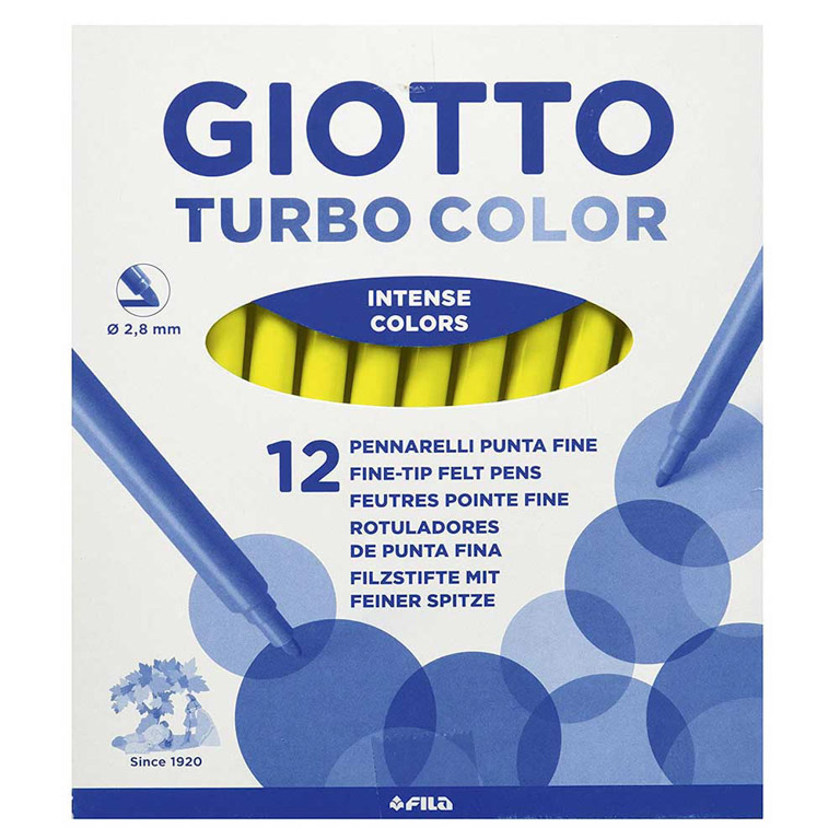 ROTULADOR GIOTTO TURBO AMARILLO 12 UNIDADES