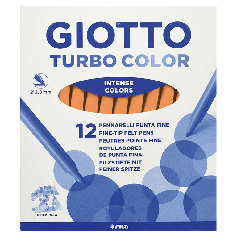 ROTULADOR GIOTTO TURBO 12 UNIDADES CARNE