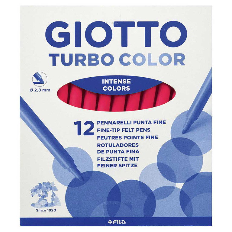 ROTULADOR GIOTTO TURBO ROJO 12 UNIDADES