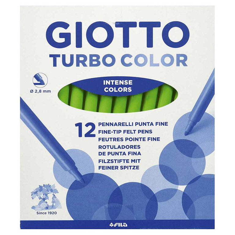 ROTULADOR GIOTTO TURBO VERDE CLARO 12 UNIDADES