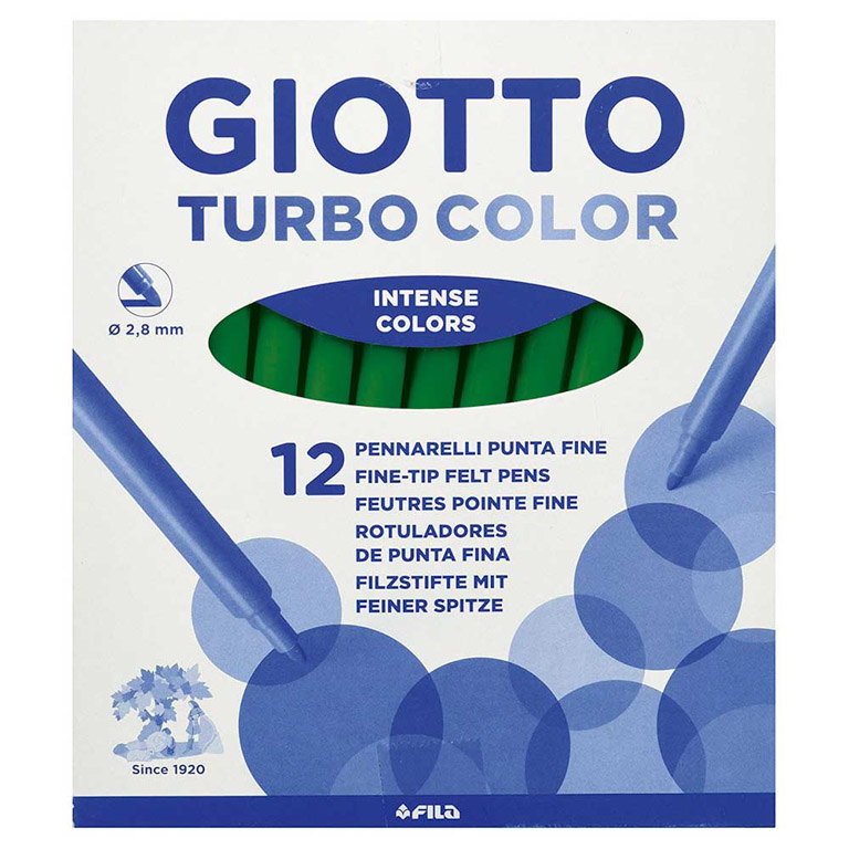 ROTULADOR GIOTTO TURBO 12 UNIDADES VERDE OSCURO