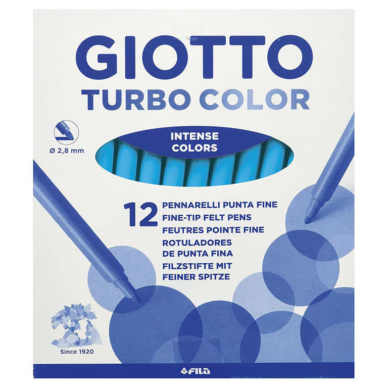 ROTULADOR GIOTTO TURBO AZUL CELESTE 12 UNIDADES