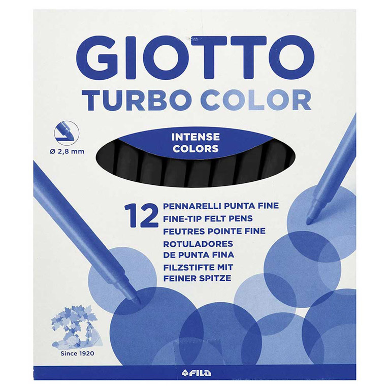 ROTULADOR GIOTTO TURBO NEGRO 12 UNIDADES