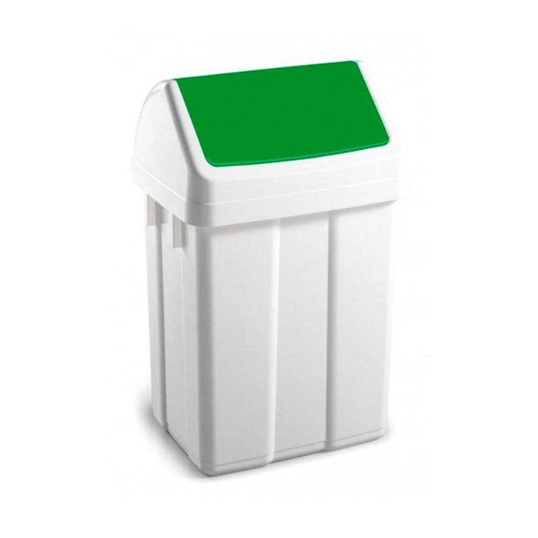 PAPELERA BASCULATE DAHI 50 LITROS VERDE 