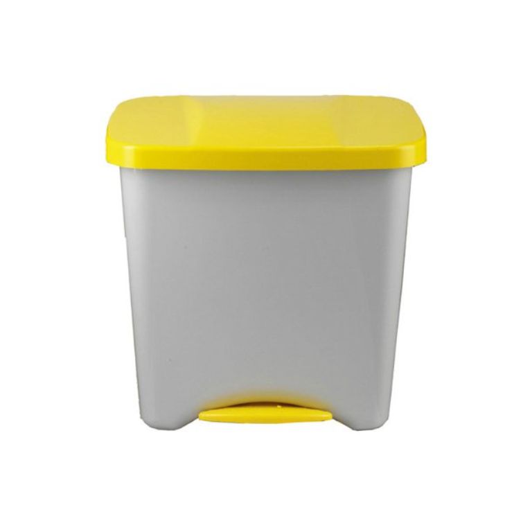 PAPELERA PEDAL DAHI 50 LITROS AMARILLO
